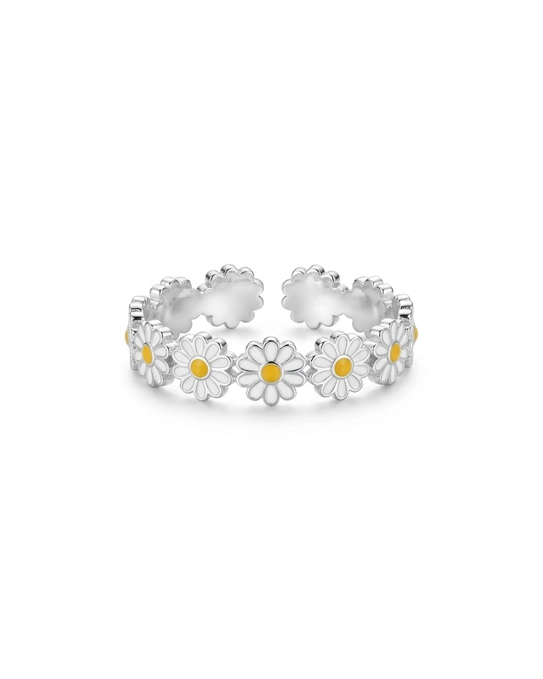 Anillo minimalista margarita floral