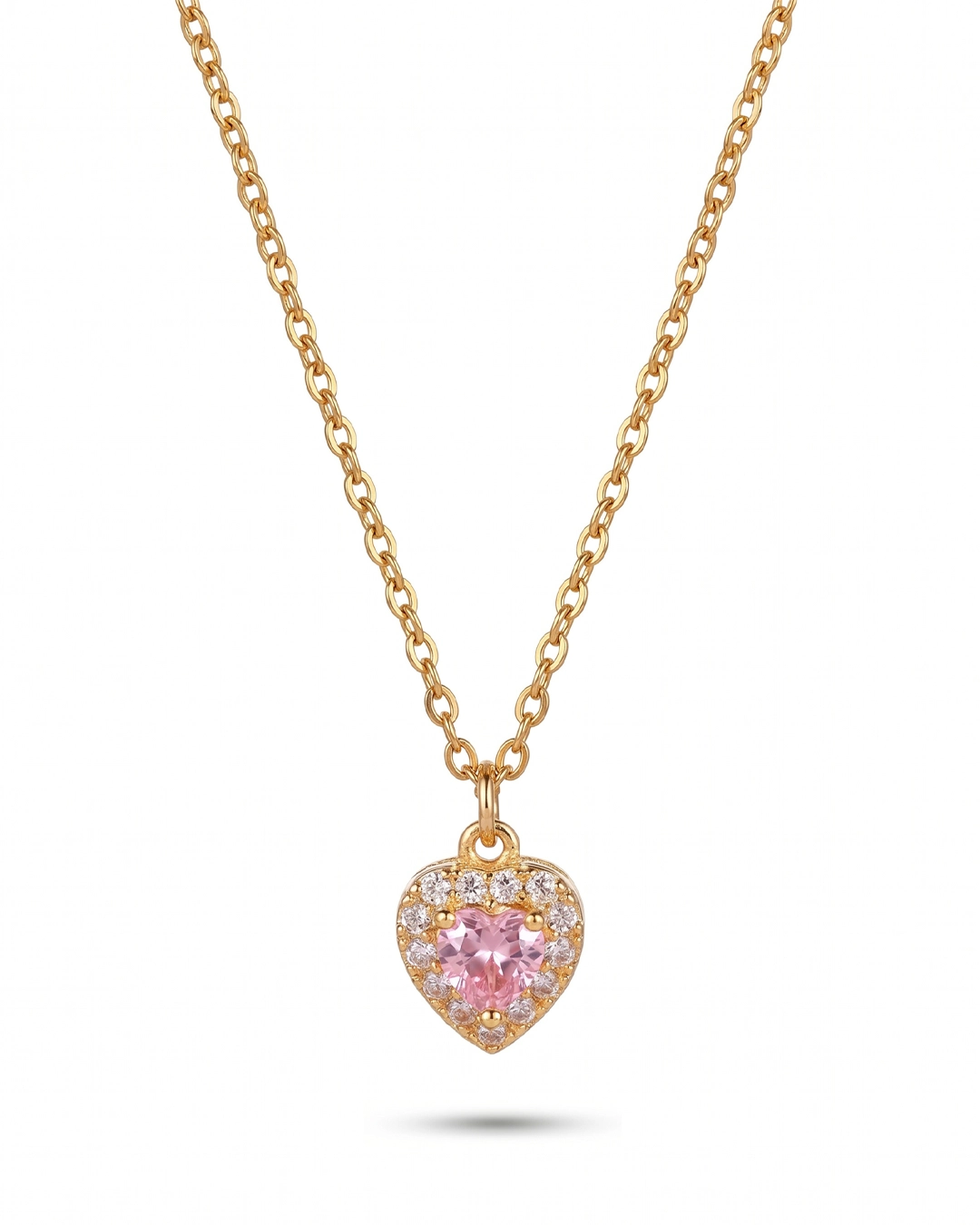 Collar Minimalista Corazón Rosa - Diseño Delicado y Elegante