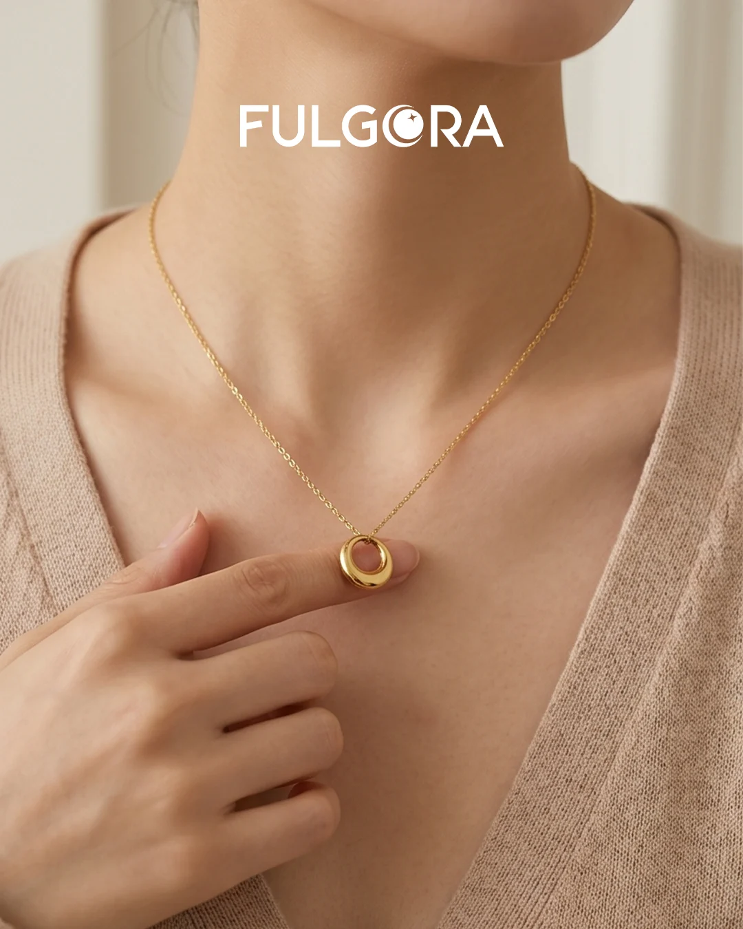 Collar Elegante Colgante Dona - Cadena de Clavícula