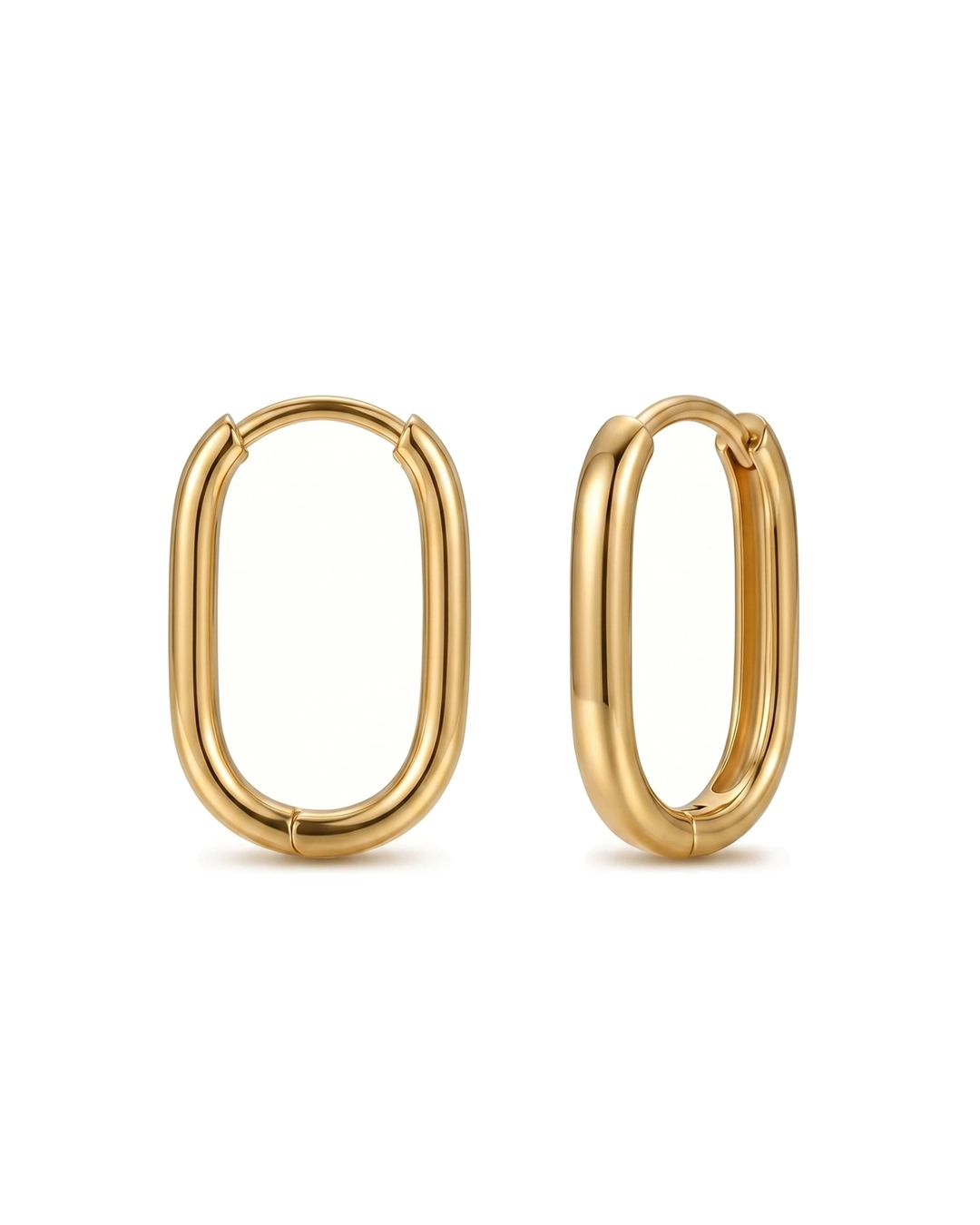 Pendientes Clásicos Óvalo - Diseño Elegante y Dorado