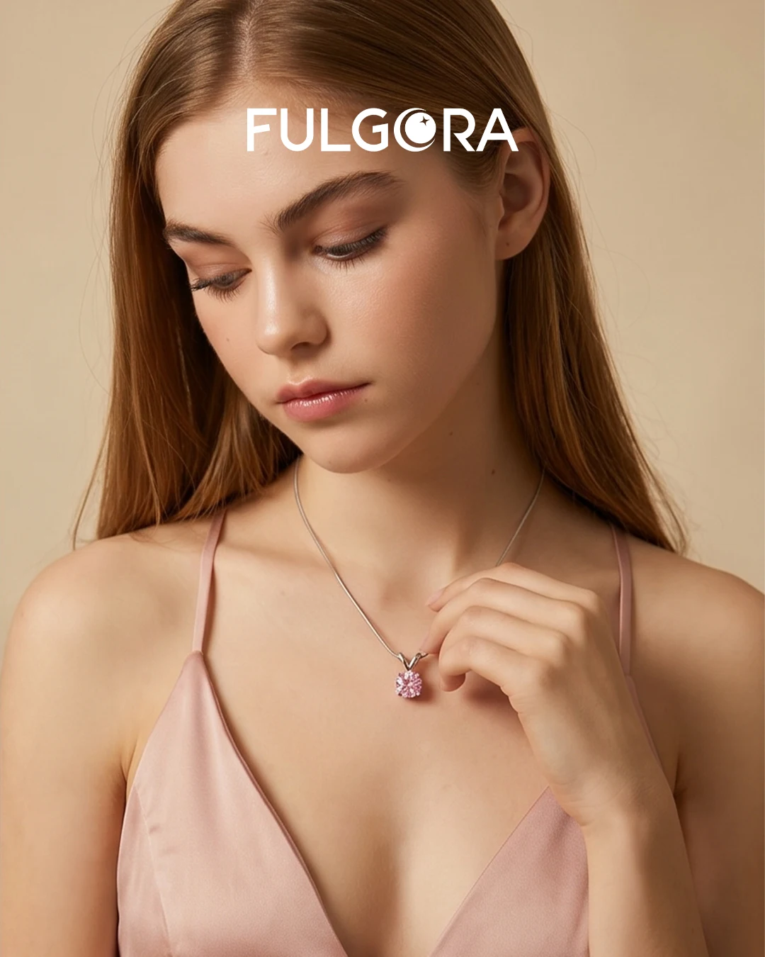 Gargantilla Elegante de Serpiente - Piedra Rosa y Plata