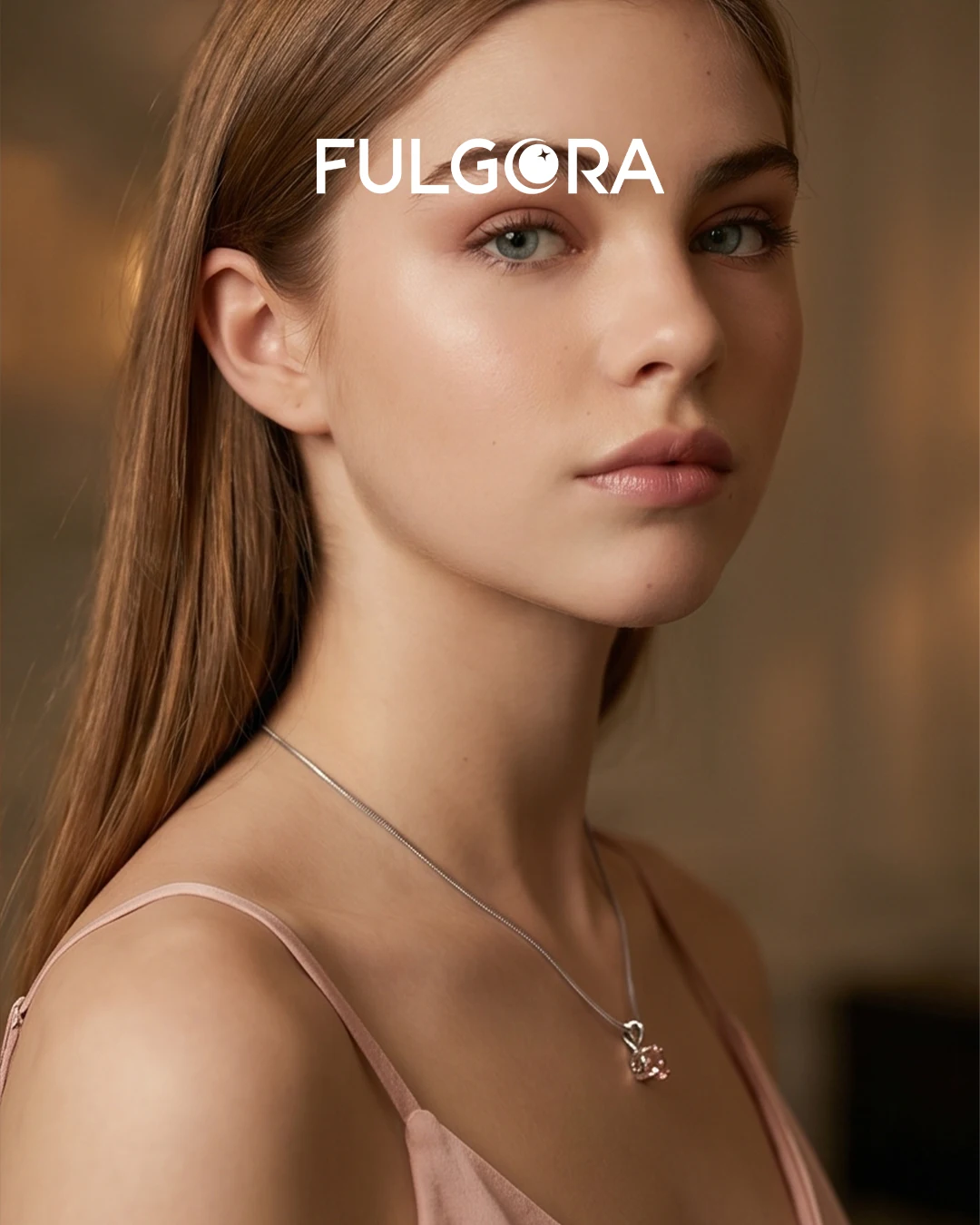Gargantilla Elegante de Serpiente - Piedra Rosa y Plata